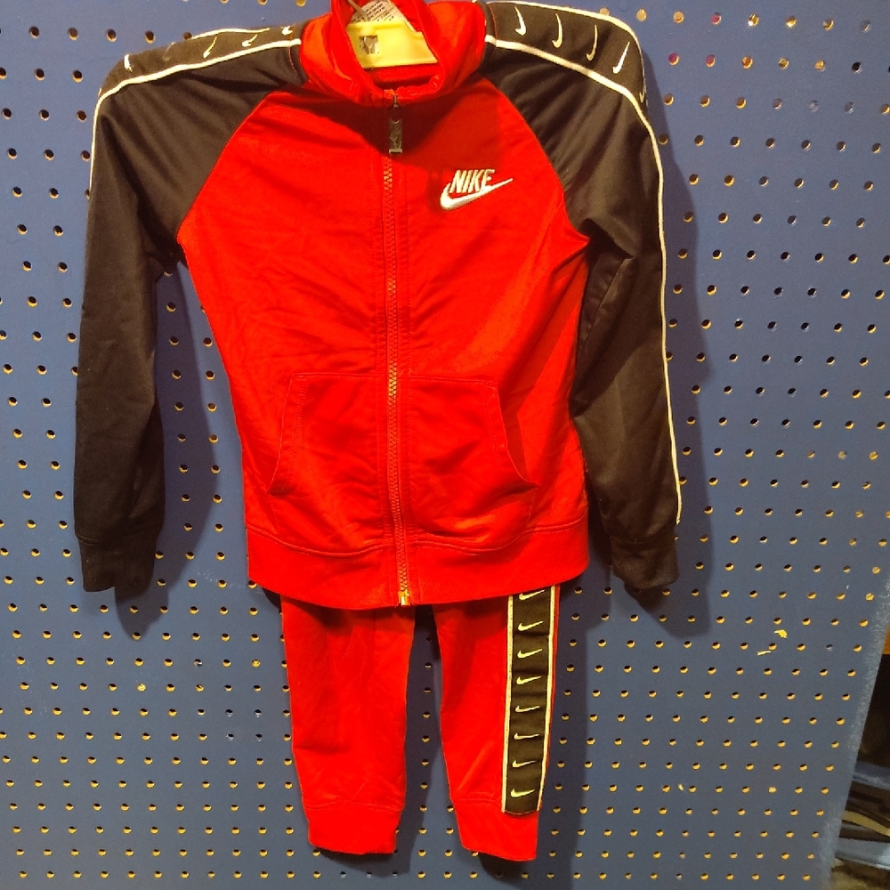 Nike Kids Red and Black Athletic Set